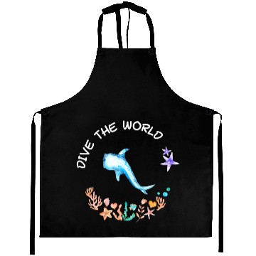 Discover Dive The World Scuba Scuba Diving Ocean Lovers Aprons