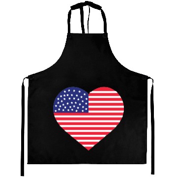 Discover american flag heart Aprons