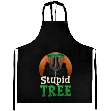 Discover Stupid Tree Disc Golf T Funny Frisbee Golf Aprons