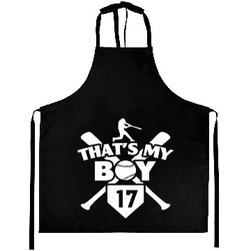 Discover Baseball Mom Dad T'S My 17 Baseball Number 17 Aprons