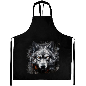 Discover The Lone Wolf. Urban Hunter, Graffiti Style. Aprons