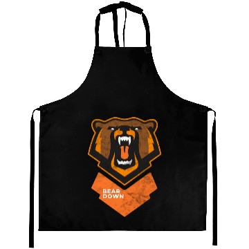 Discover Fierce Modern Bear Down Party Tailgate Sunday Aprons