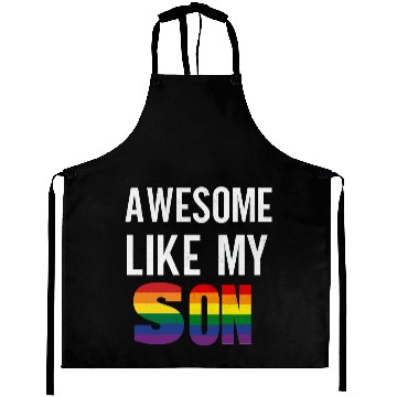 Discover Awesome Like My Son Pride Rainbow Flag Aprons