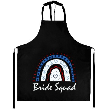Discover Bride Squad Matching Bachelorette Wedding Rainbow Aprons