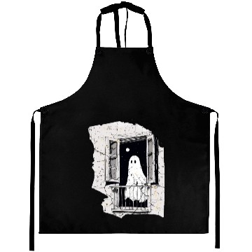 Discover Spooky Ghost in the Window, Boo in the Window Aprons