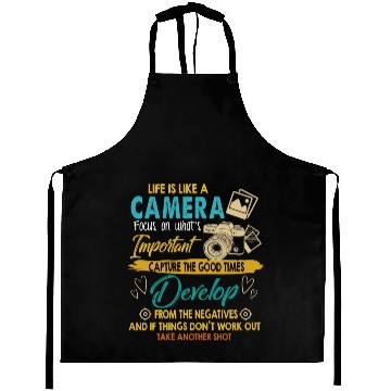 Discover Photography Lover Life Is Like A Camera Aprons
