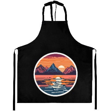 Discover Vintage mountains view Aprons