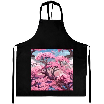 Discover Anime Euphoria: Fantasy Cherry Blossom Dreamscape Aprons