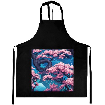 Discover Anime Euphoria: Fantasy Cherry Blossom Dreamscape Aprons