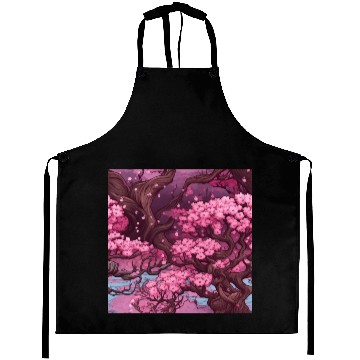 Discover Anime Euphoria: Fantasy Cherry Blossom Dreamscape Aprons