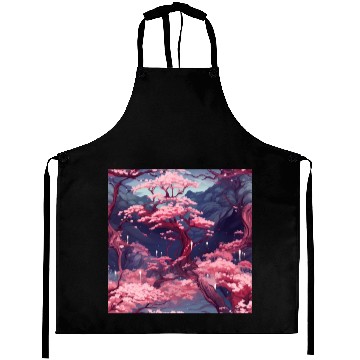Discover Anime Euphoria: Fantasy Cherry Blossom Dreamscape Aprons