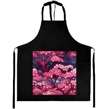 Discover Anime Euphoria: Fantasy Cherry Blossom Dreamscape Aprons