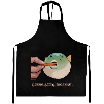 Discover Carrot Eating Pufferfish Meme Aprons