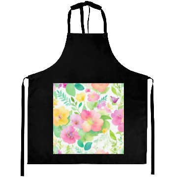 Discover watercolor wildflower pattern Aprons
