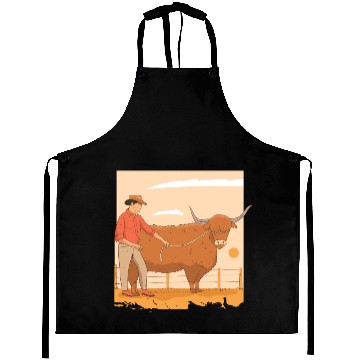 Discover Farmer With Highland Cow Aprons