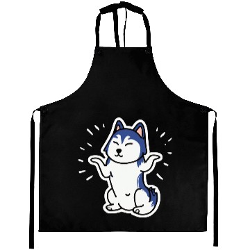 Discover Yoga Husky Dog Lover Malamute Aprons