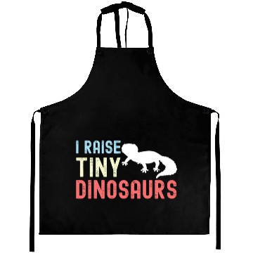 Discover I Raise Tiny Dinosaurs Funny Leopard Gecko Mom Dad Aprons