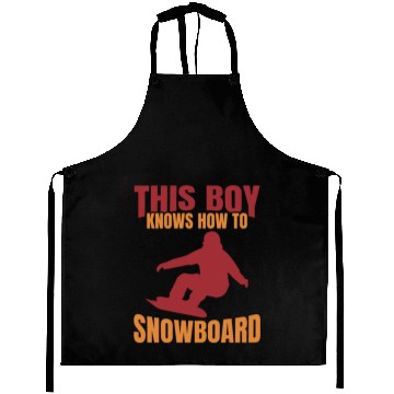 Discover This Boy Knows How To Snowboard Aprons