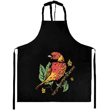 Discover Bird Illustration Aprons