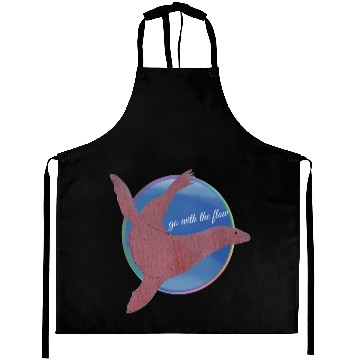 Discover Go With The Flow Sea Lion Rainbow Circle Aprons