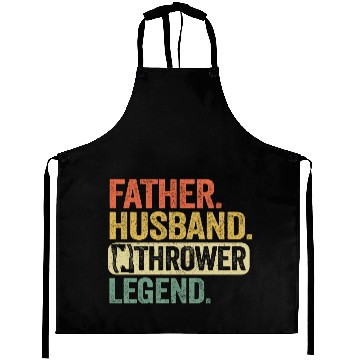 Discover Father Husband Axe Thrower Legend Axe Throwing Dad Aprons