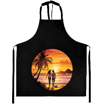 Discover Beach romantic couple Aprons