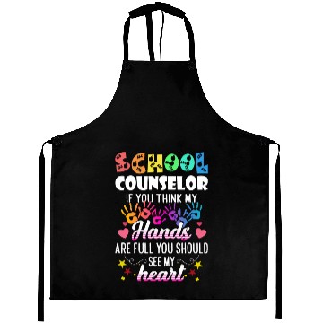 Discover School Counselor Heart Teacher Appreciation Aprons