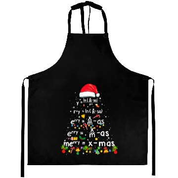 Discover Geometry Math Science Teacher Xmas Tree Funny Aprons