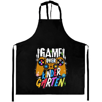 Discover Kindergarten Funny Back2School Video Games Aprons