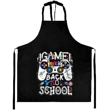 Discover Back 2 School Funny Video Game Teacher Student Aprons