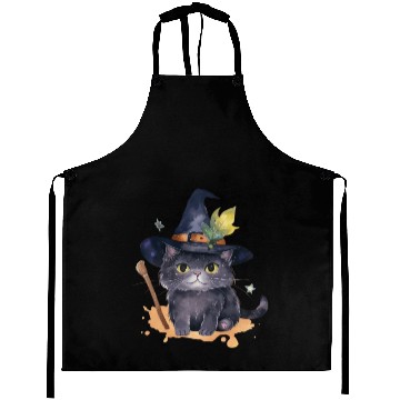 Discover Wizard Cat Magic Aprons