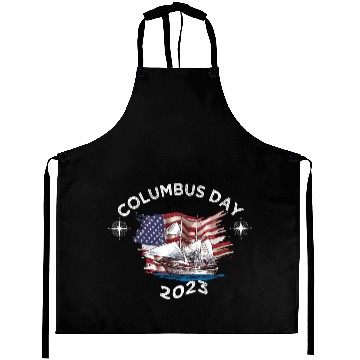 Discover Exploring Columbus Day Compasses USA Flags Aprons