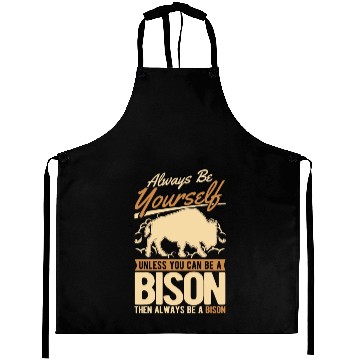 Discover Always Be Yourself Bison Buffalo Aprons
