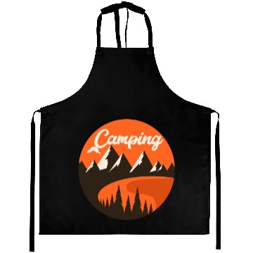 Discover Happy Camper Camping Aprons
