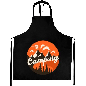Discover Happy Camper Camping Aprons