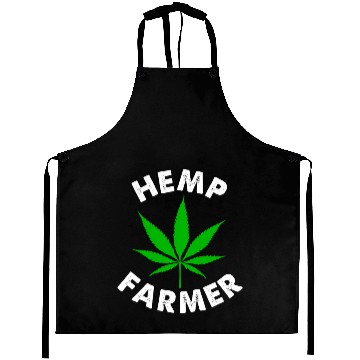 Discover Hemp Farmer Green Leaf Aprons