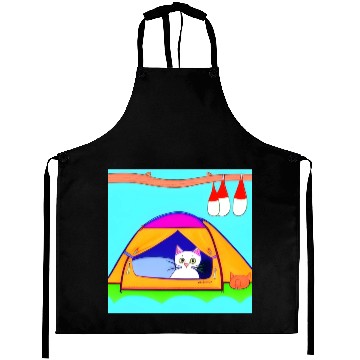 Discover Cat Camping In Nature Aprons