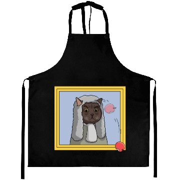 Discover Newton Cat Graphic Aprons