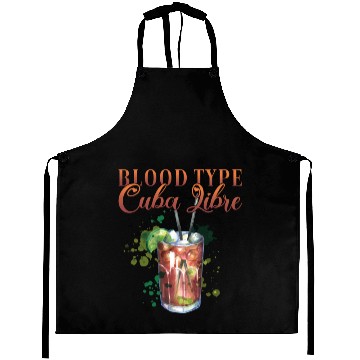 Discover Blood Type Cuba Libre Cocktail Bartender Aprons