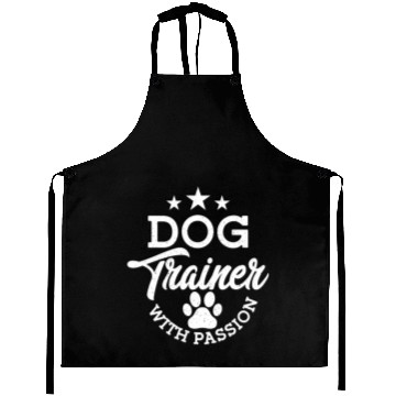 Discover Dog Trainer With Passion Job Saying Training Aprons