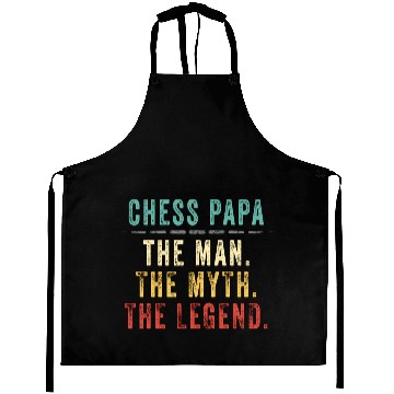 Discover Chess Papa Fathers Day Chess Myth Legend Aprons