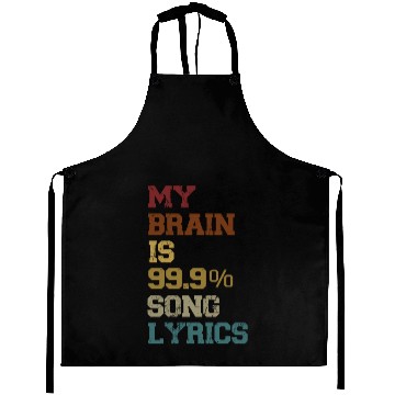 Discover My Brain Is 99% Song Lyrics Aprons