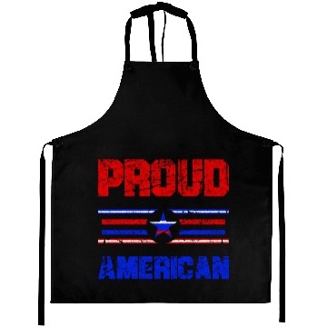 Discover Proud American USA Flag, Patriotic 4th of July Aprons
