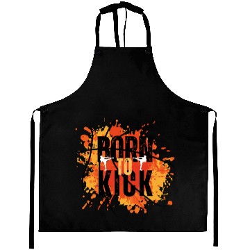 Discover Born to Kick - Motivational karate design Aprons