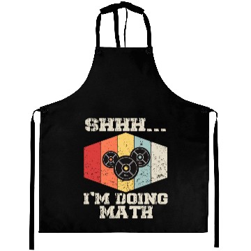 Discover Shhh i'm doing math Weight Lifting For Gym Workout Aprons