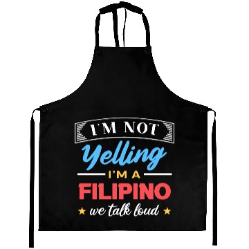 Discover Funny Talking Joke for Filipino Americans Aprons