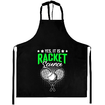 Discover Racket Science Funny Lawn Tennis Humor For Racket Aprons