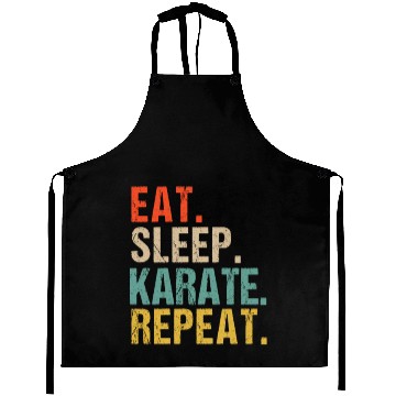 Discover Funny Eat Sleep Karate Repeat Aprons