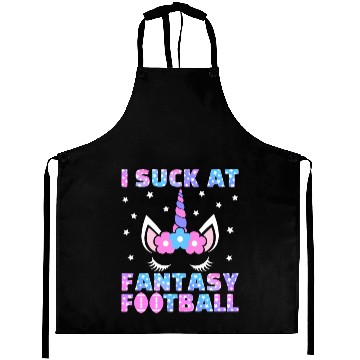 Discover I Suck at Fantasy Football Loser Punishment Funny Aprons