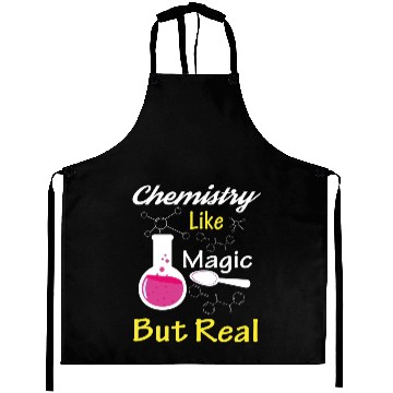 Discover Chemistry Like Magic But Real Teacher Gift Aprons